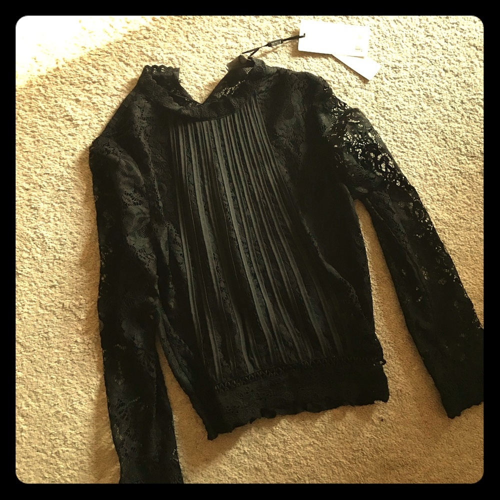 Black lace long sleeve